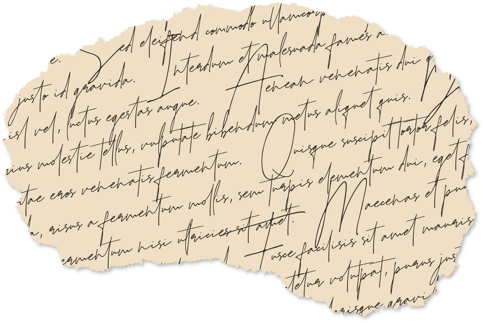 torn piece of old paper with handwpitten text